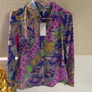 Hinson Wu Button down Blouse Clarice . NEW with Tags